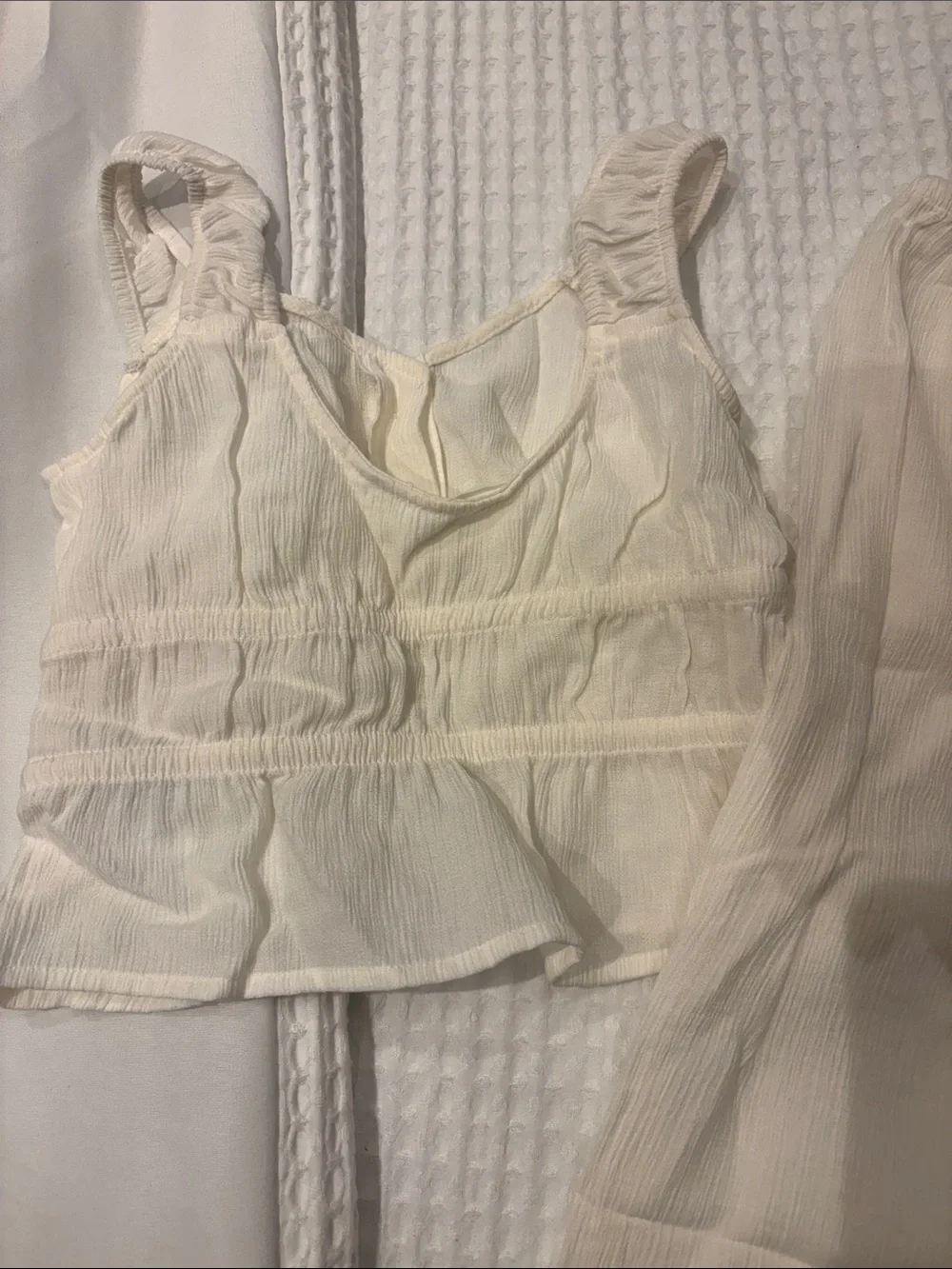 H&M Cream Girls' Two-Piece Camisole & Pants Set